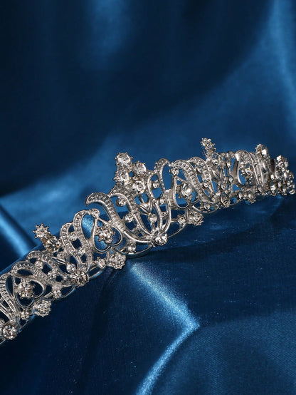 Wedding Tiaras And Crowns, Rhinestone Bridal Crown Princess Tiara Headpieces For Women And Flower Girls Birthday Prom Quinceanera