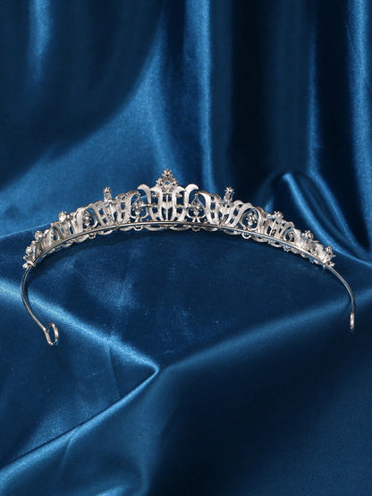 Wedding Tiaras And Crowns, Rhinestone Bridal Crown Princess Tiara Headpieces For Women And Flower Girls Birthday Prom Quinceanera