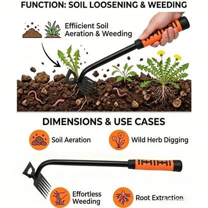 Weeder, Portable Gardening Weeder Easily Removes Weeds From The Roots, With An Ergonomic Handle, Suitable For Yards, Gardens, And Farms.