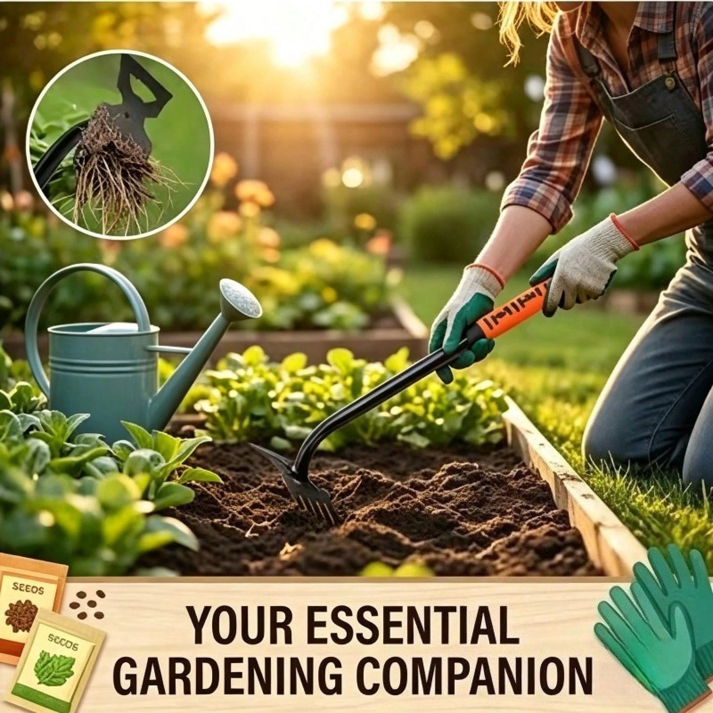 Weeder, Portable Gardening Weeder Easily Removes Weeds From The Roots, With An Ergonomic Handle, Suitable For Yards, Gardens, And Farms.