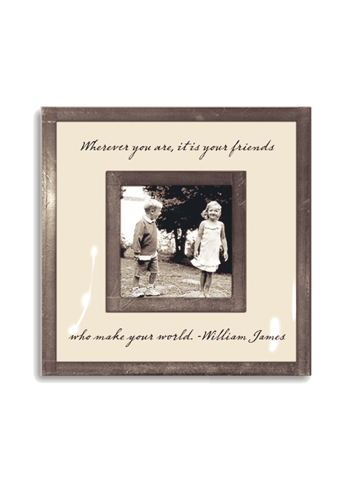 Wherever You Are It Is Your Friends 3"x 3" Copper & Glass Photo Frame - Ben's Garden