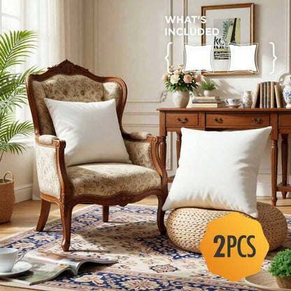 White Pillow Core, Sofa Cushion, Bed Cushion, Patio Cushion, 18*18 Inches, 20*20 Inches, 12*20 Inches, 22*22 Inches. High Filling Capacity, Machine Washable, Dryable, Reusable. Ultra-Fine Fabric, Brus