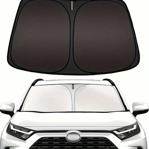 Windshield Sun Shade, Foldable (Storage Bag Included), Front Window Sun Shade, Blocks UV Rays, Keeps Your Car Cool, Universal Thickened Sun Protection Board For Car Interior