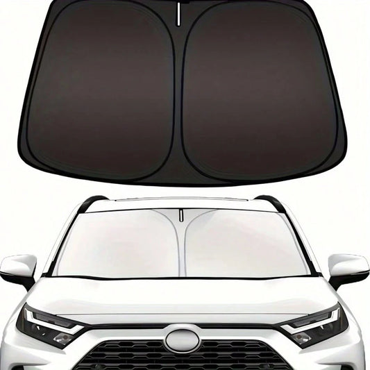 Windshield Sun Shade, Foldable (Storage Bag Included), Front Window Sun Shade, Blocks UV Rays, Keeps Your Car Cool, Universal Thickened Sun Protection Board For Car Interior