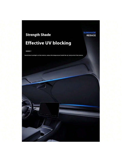 Windshield Sun Shade, Foldable (Storage Bag Included), Front Window Sun Shade, Blocks UV Rays, Keeps Your Car Cool, Universal Thickened Sun Protection Board For Car Interior