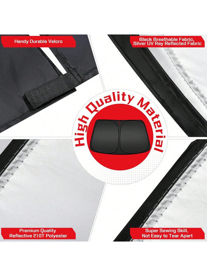 Windshield Sun Shade, Foldable (Storage Bag Included), Front Window Sun Shade, Blocks UV Rays, Keeps Your Car Cool, Universal Thickened Sun Protection Board For Car Interior