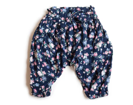 Winter Flowers Harem Pants