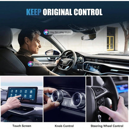 ‌ Wireless CarPlay Adapter For, Convert Wired To Wireless CarPlay, Plug & Play For OEM Systems 2015+, Instant Connection & Control (IOS 10+ Android 11 Compatible)