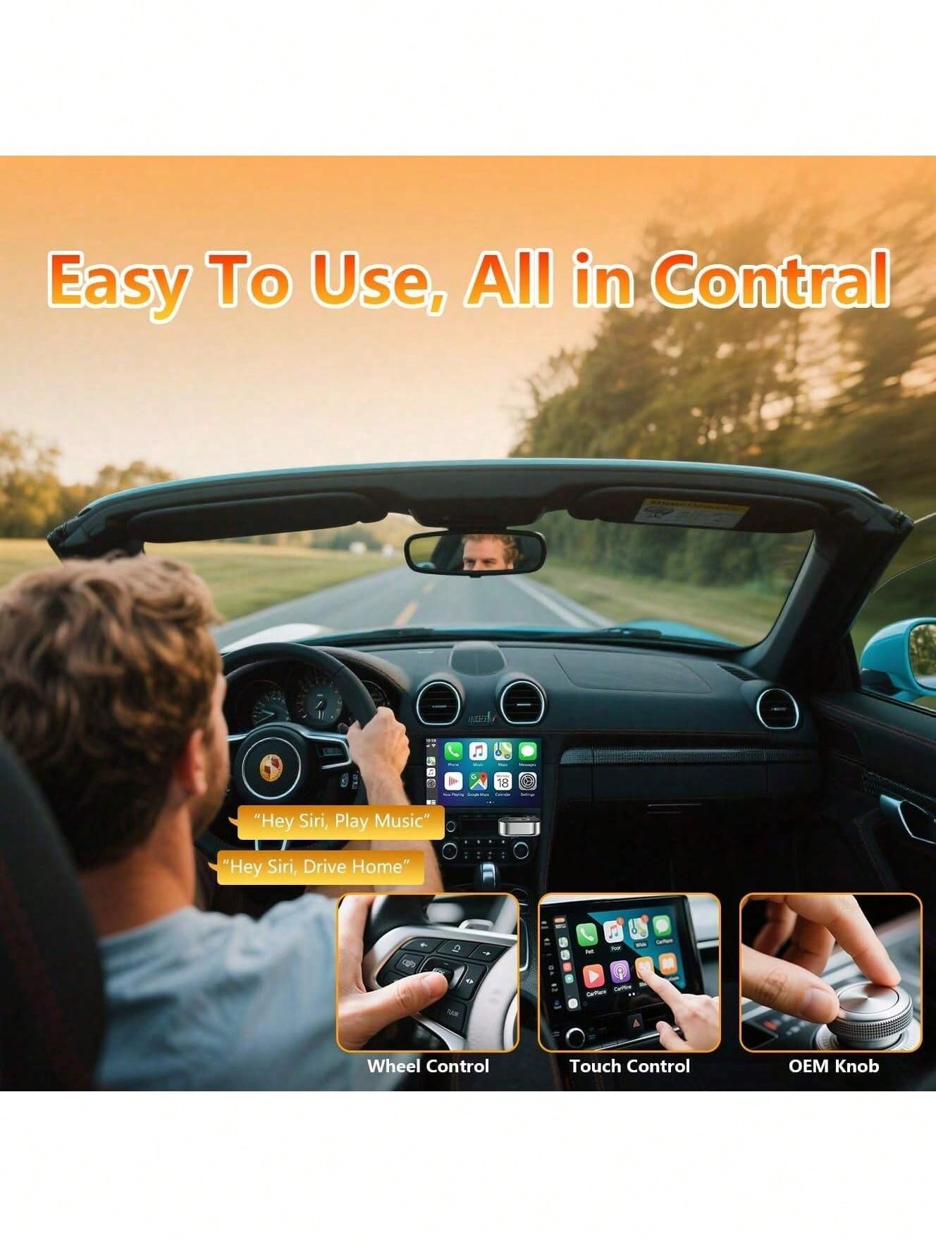 Wireless Carplay Adapter For IPhone, Carplay Wireless Adapter For Car With Wired CarPlay, With Bluetooth 5.0 & Dual-Band WiFi- Compatible With Android Auto, Mini Compact Design, Plug And Play, Stable