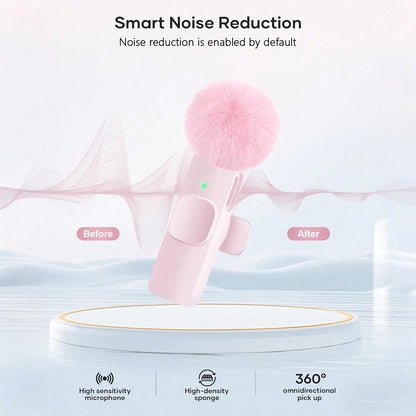 Wireless Lavalier Microphone Compatible With IPhone IOS Plug And Play Clip-On External Mini Lapel Lightning Microphone Compatible With IPhone Clip-On Microphone For Video Interview Vlog Microphone, Mi