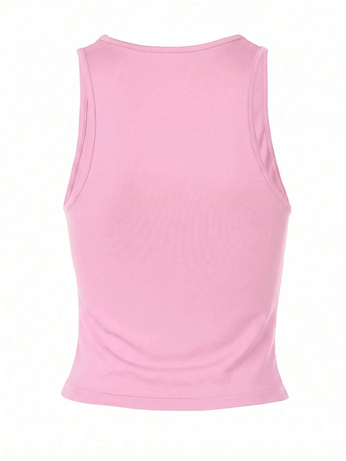 Women Casual Solid Slim Spring Summer Streetwear Daily Vacation Sexy Tank Crop Top Pink
