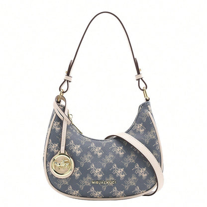 Women New Autumn‑Winter Armpit Baguette Half‑Moon Bag, Niche Versatile Dumpling‑Style Single Shoulder Crossbody Handbag For Daily Casual