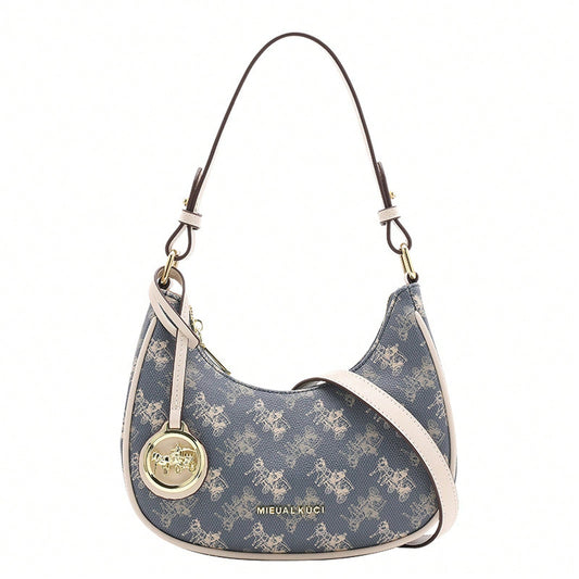 Women New Autumn‑Winter Armpit Baguette Half‑Moon Bag, Niche Versatile Dumpling‑Style Single Shoulder Crossbody Handbag For Daily Casual