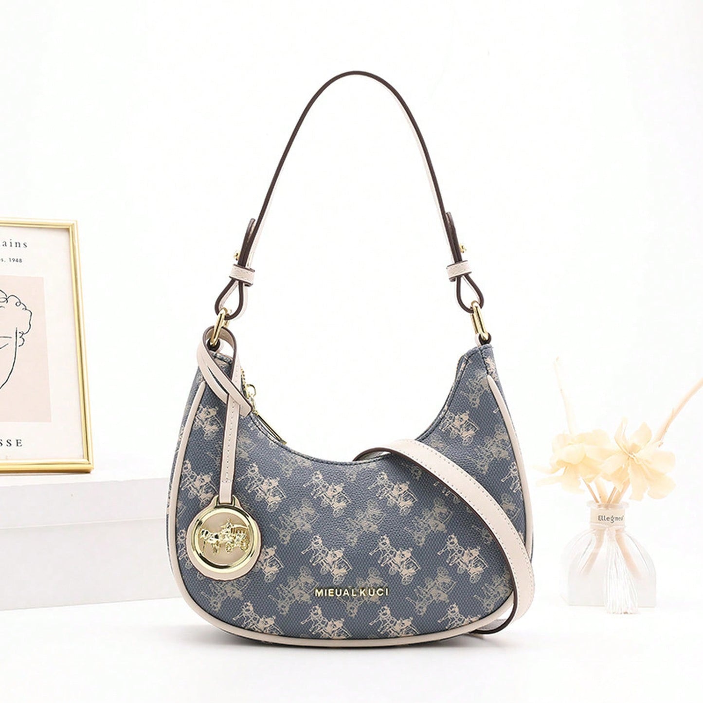Women New Autumn‑Winter Armpit Baguette Half‑Moon Bag, Niche Versatile Dumpling‑Style Single Shoulder Crossbody Handbag For Daily Casual