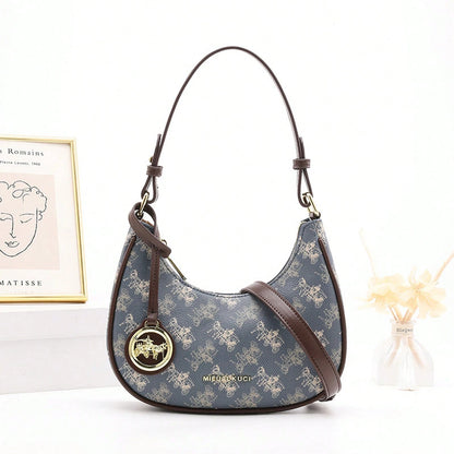 Women New Autumn‑Winter Armpit Baguette Half‑Moon Bag, Niche Versatile Dumpling‑Style Single Shoulder Crossbody Handbag For Daily Casual