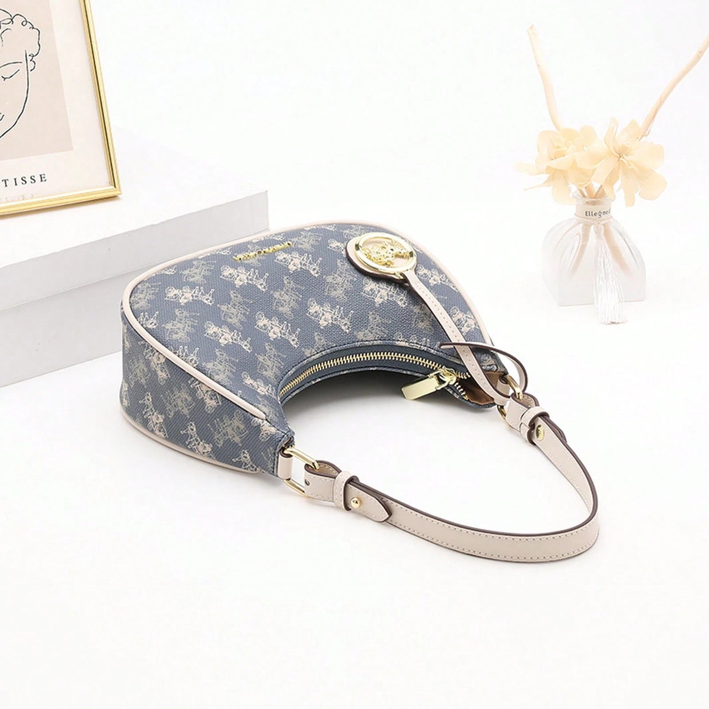 Women New Autumn‑Winter Armpit Baguette Half‑Moon Bag, Niche Versatile Dumpling‑Style Single Shoulder Crossbody Handbag For Daily Casual