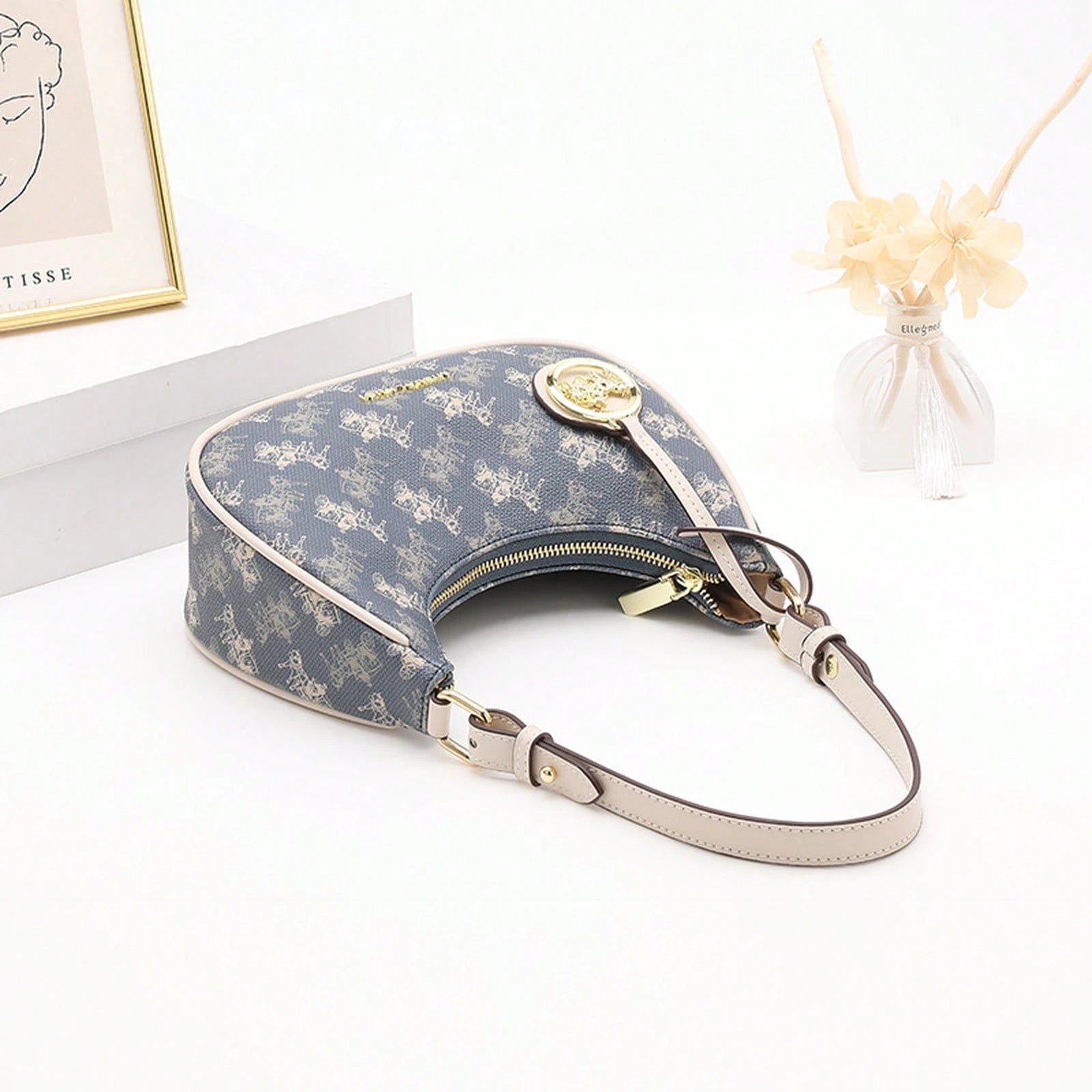 Women New Autumn‑Winter Armpit Baguette Half‑Moon Bag, Niche Versatile Dumpling‑Style Single Shoulder Crossbody Handbag For Daily Casual