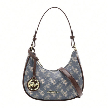 Women New Autumn‑Winter Armpit Baguette Half‑Moon Bag, Niche Versatile Dumpling‑Style Single Shoulder Crossbody Handbag For Daily Casual