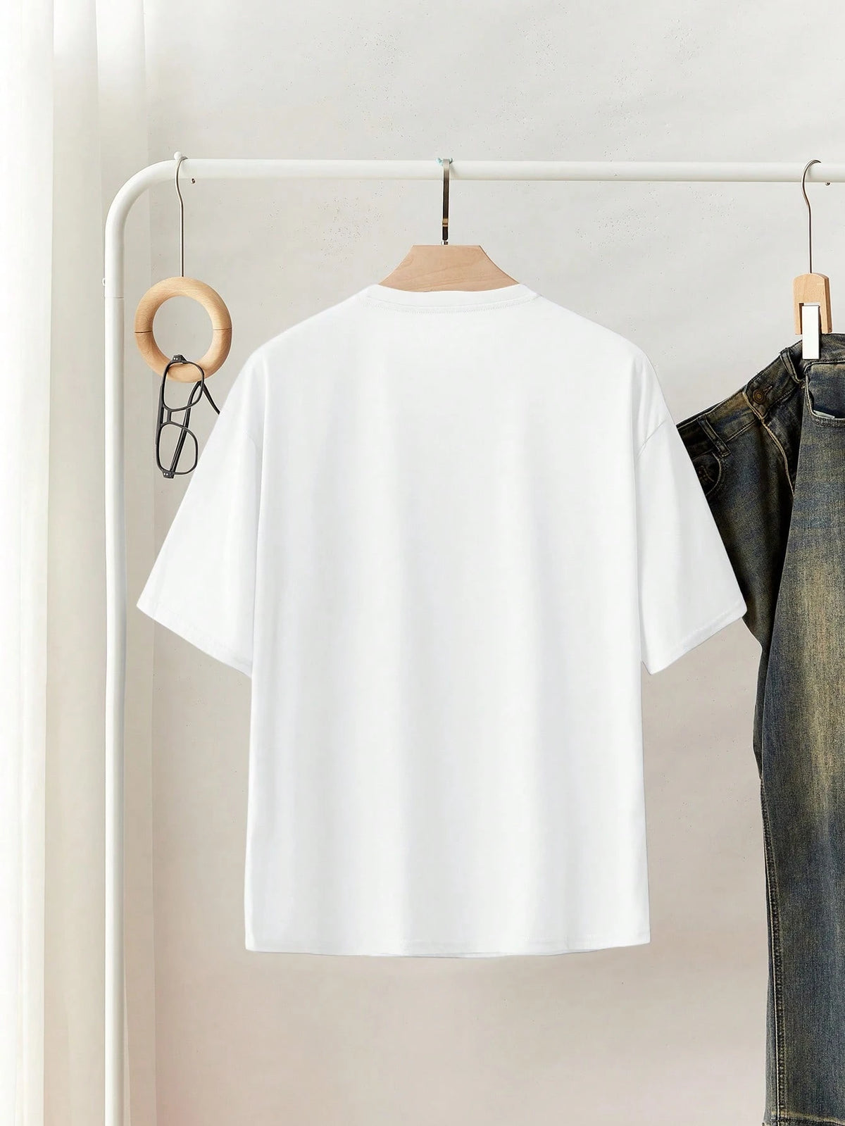 Women's Black NYC Letter Print Loose Fit Round Neck Short Sleeve T-Shirt,Casual Summer Top,Black N White,Summer,Casual,City Break Comfortable Design