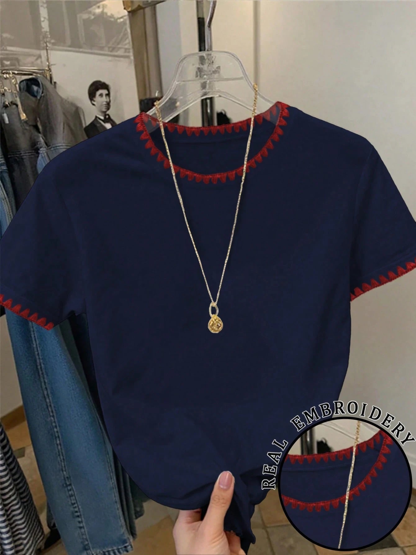 Women's Casual Simple Ribbed Crew Neck Short Sleeve T-Shirt, Summer