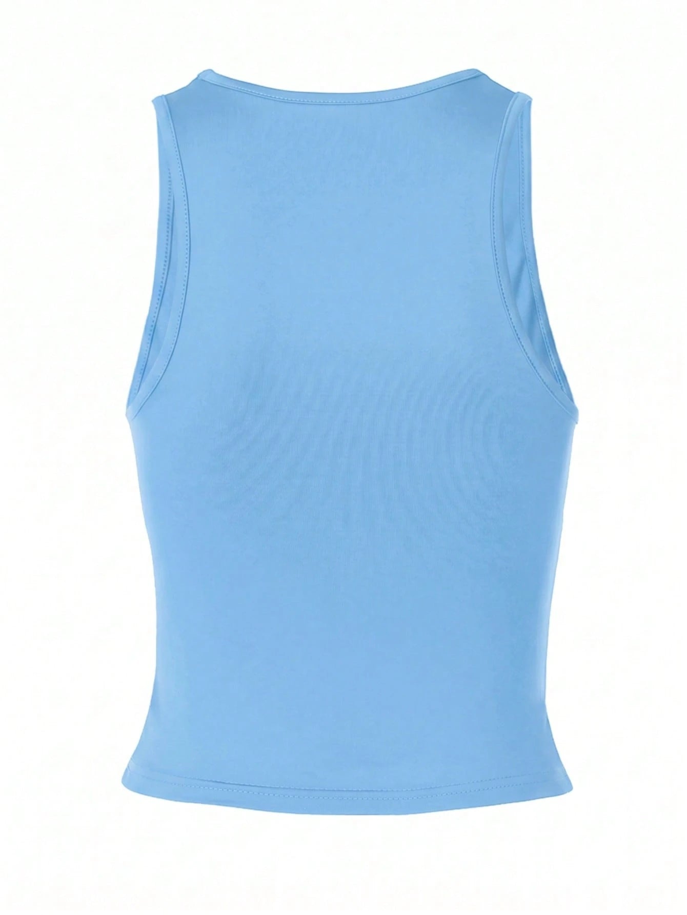 Women's Casual Solid Color Fitted Crop Top, Sexy Spaghetti Strap Midriff-Baring Streetwear For Daily Wear & Vacation Summer