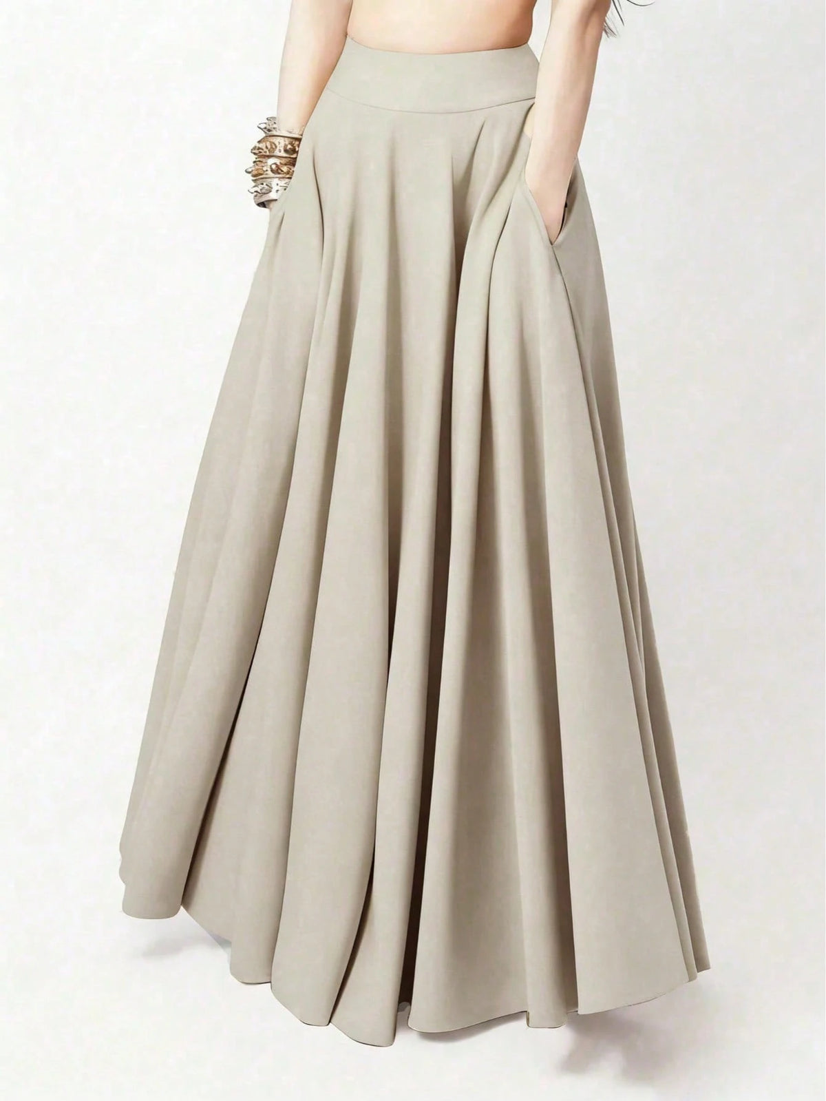 Women's Casual Solid Color Skirt, Summer Spring