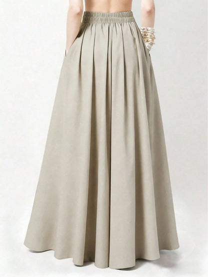 Women's Casual Solid Color Skirt, Summer Spring