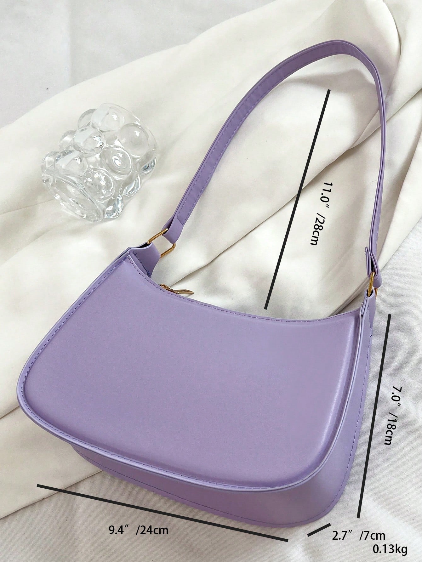 Women's Chic Minimalist Style Shoulder Bag, Purple