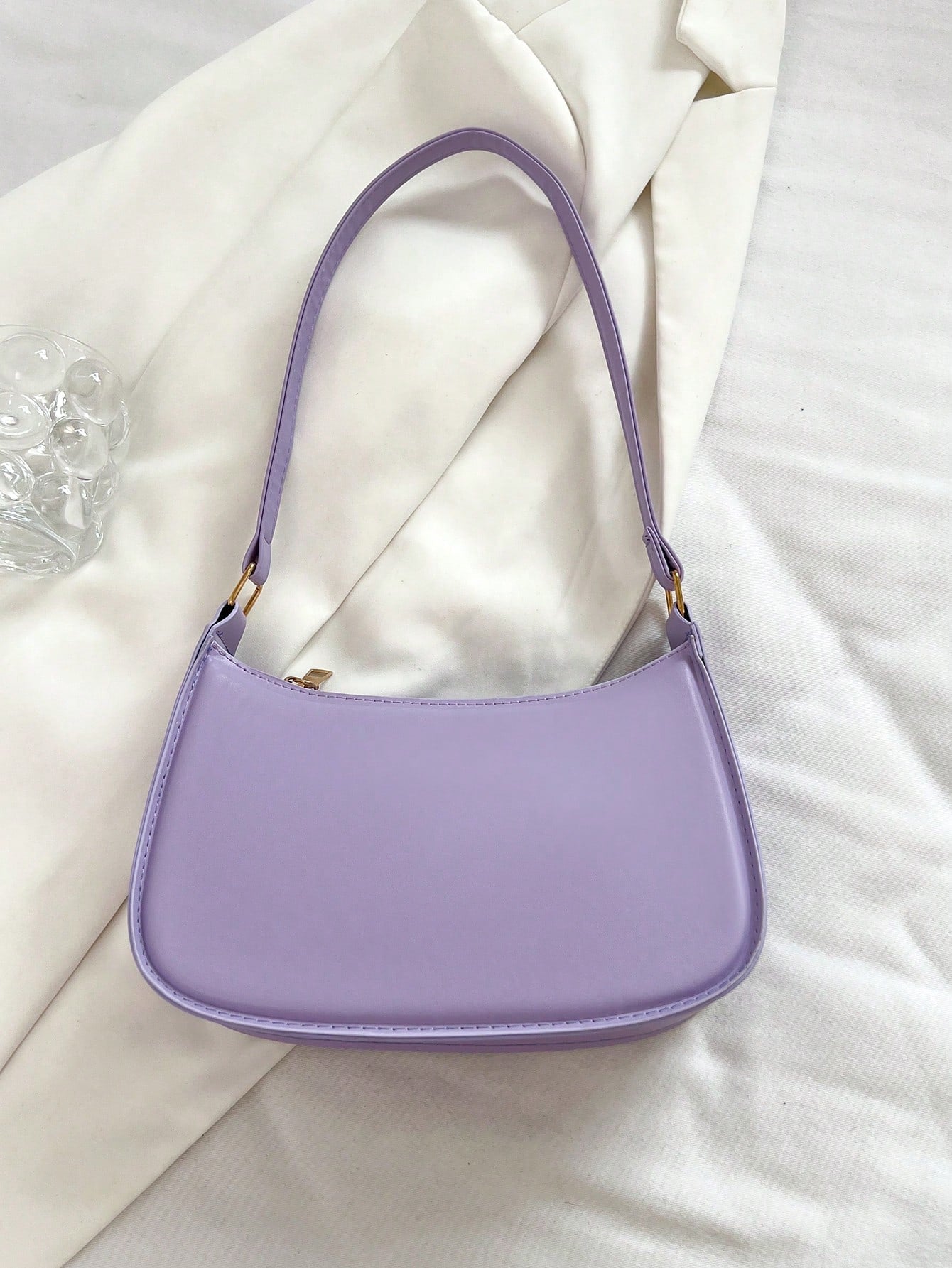 Women's Chic Minimalist Style Shoulder Bag, Purple