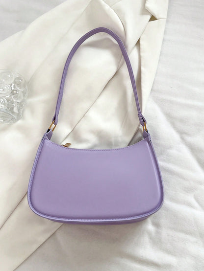 Women's Chic Minimalist Style Shoulder Bag, Purple
