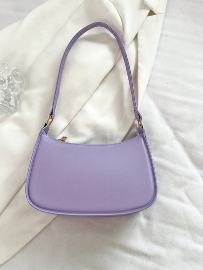 Women's Chic Minimalist Style Shoulder Bag, Purple