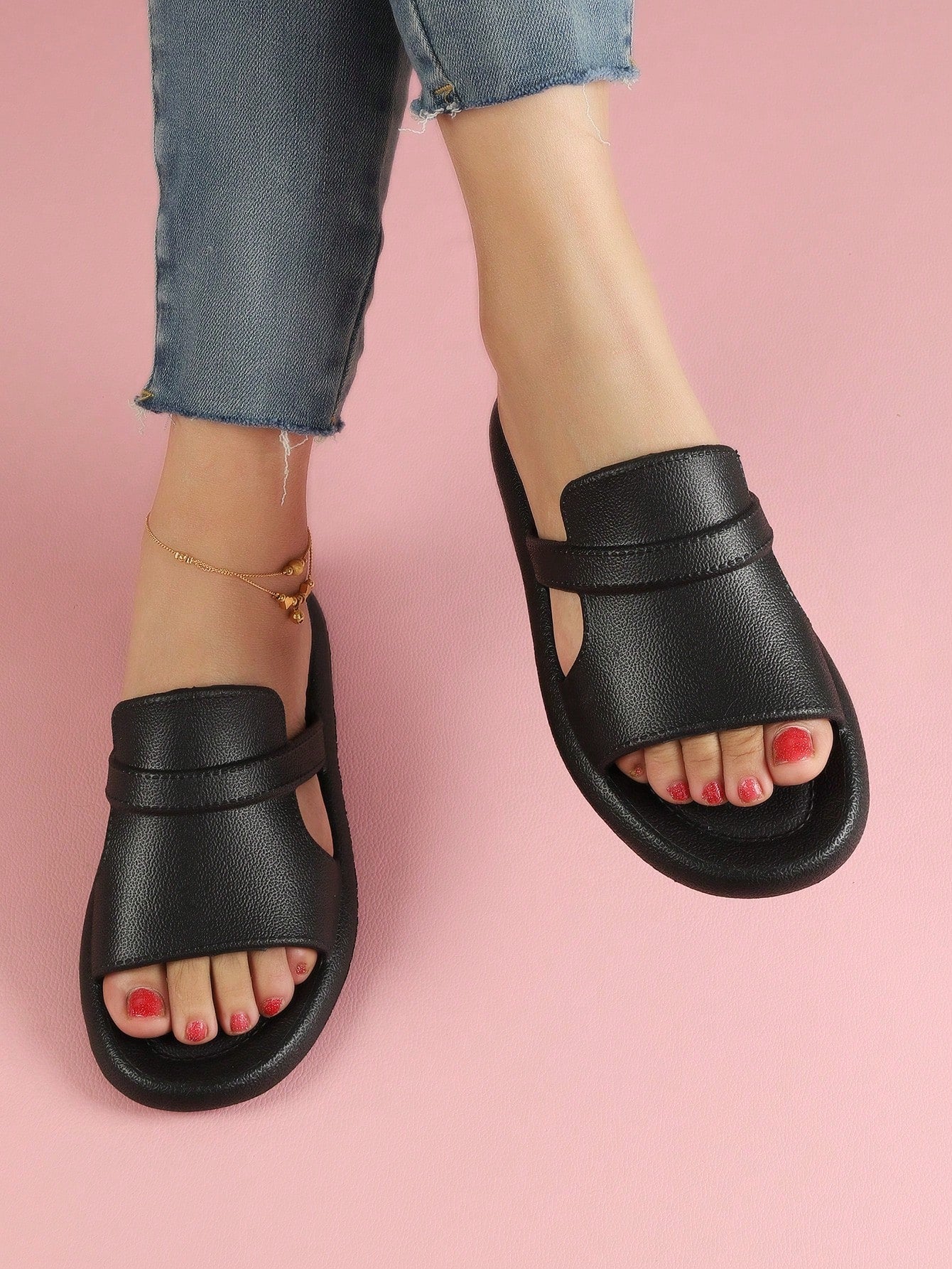 Women's Fashionable, Wear-Resistant And Soft Plastic Summer Slippers,Beach Outfits