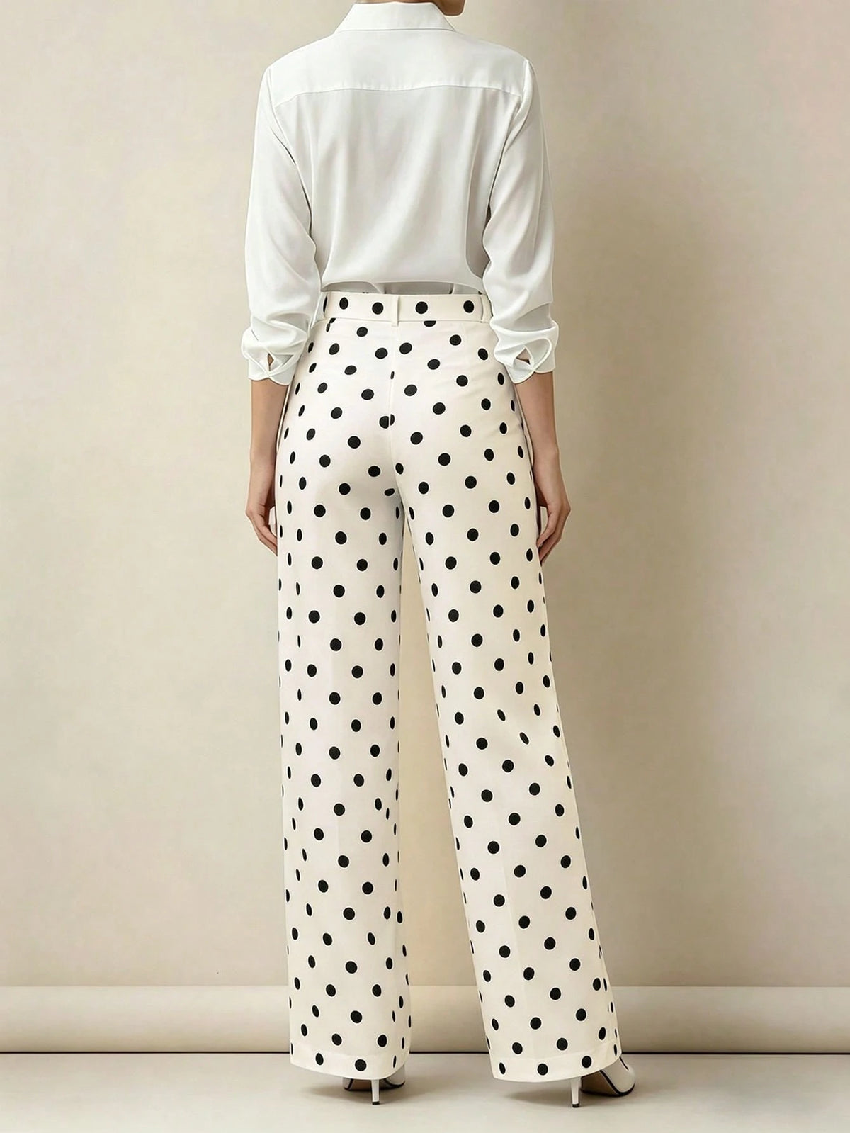 Women's High-Waisted Pleated Loose Fit Trousers, Suitable For Work And Casual Wear, Spring/Summer Fall