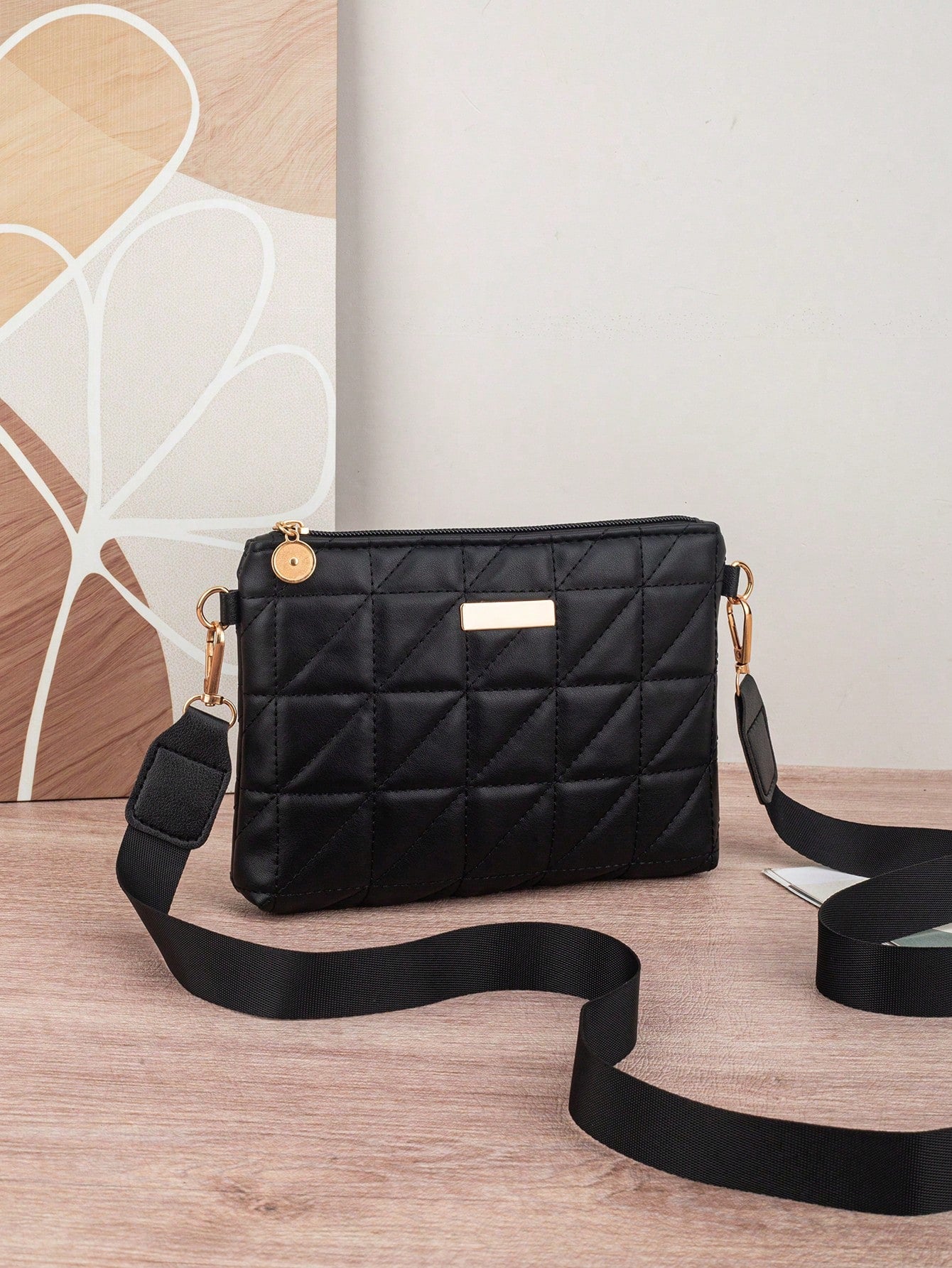 Women's New Rhombus Pattern Shoulder Bag, Fashion Versatile Elegant Travel Compact Lightweight Handbag