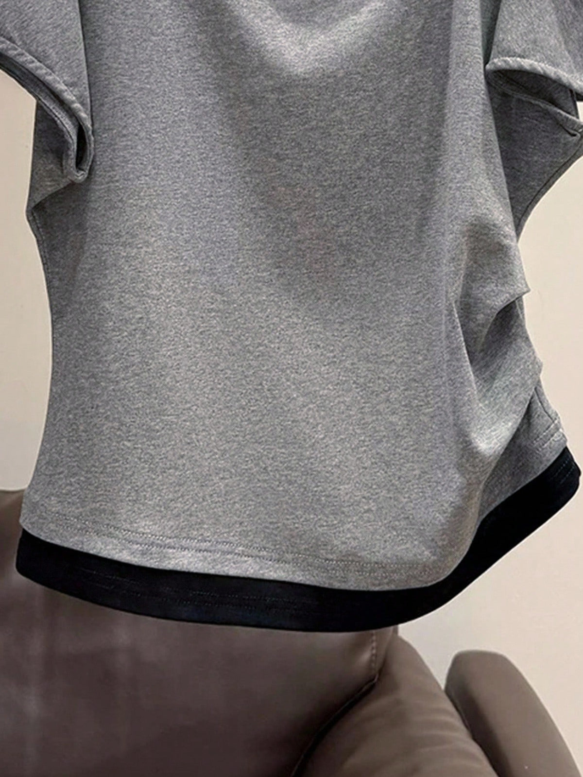 Women's Oblique Shoulder 2 In 1 Short Sleeve T-Shirt, Summer