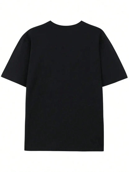 Women'S Plus-Size Black Cotton T-Shirt, Suitable For Everyday Wear, Machine Washable, Comfortable Top, Suitable For Year-Round Wear And Casual Style