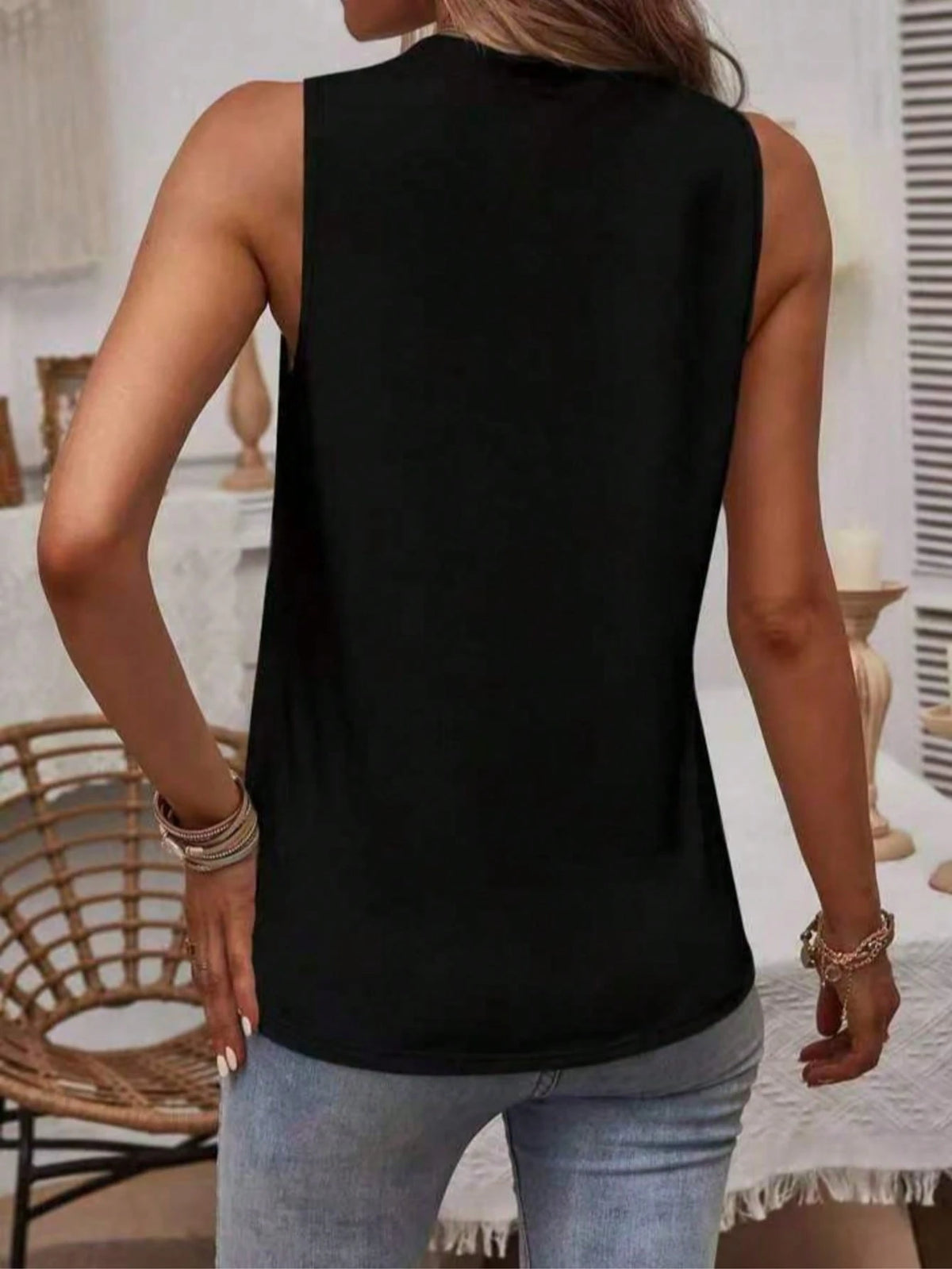 Women's Retro Portrait Print Tank Top, Casual Sleeveless Tops, Summer Outfits For Women, Western Outfits For Women, Vintage Graphic Tees