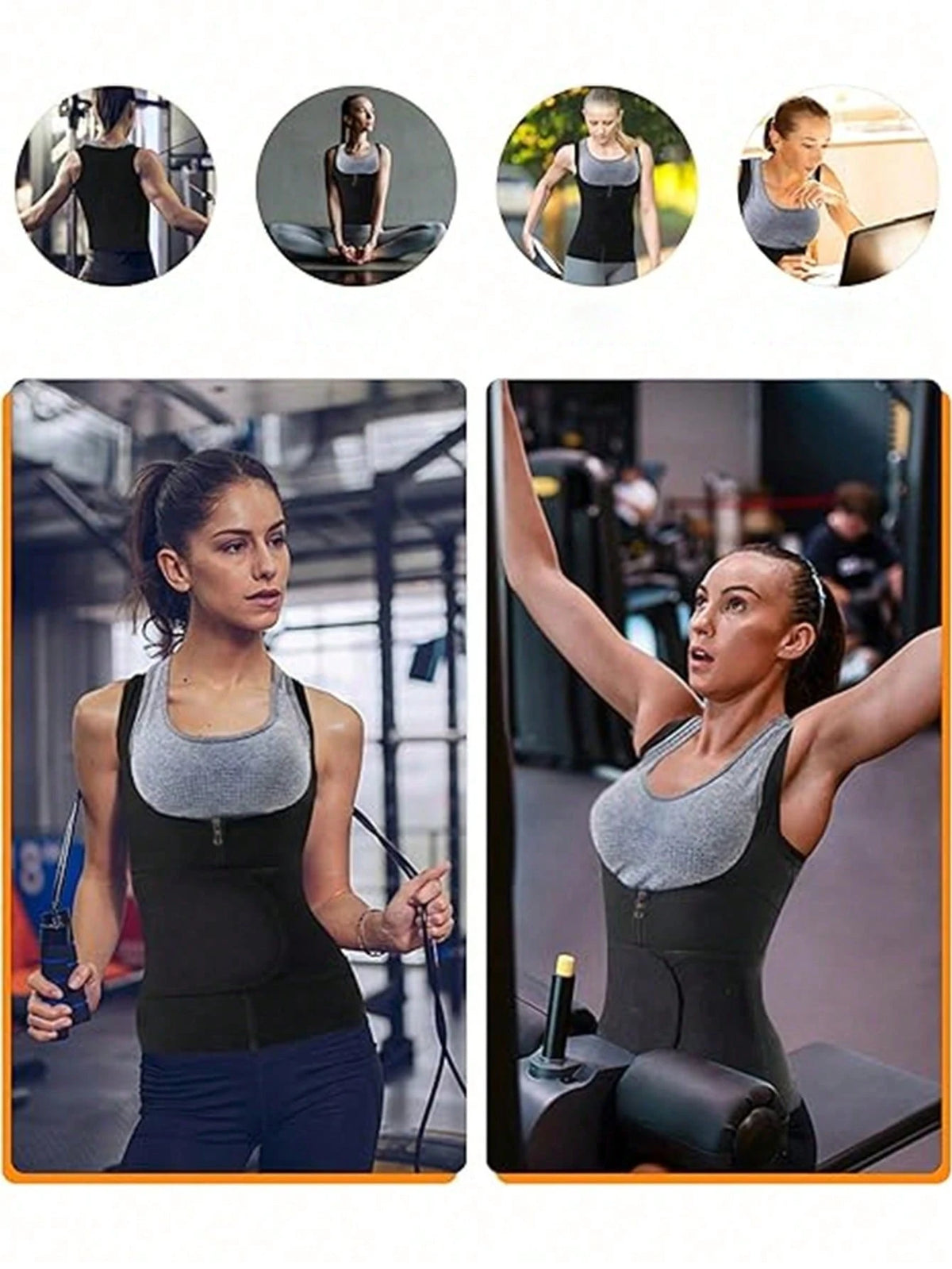 Women's Sauna Vest, Sauna Suit For Waist Training, Tummy Control Corset, Lumbar Girdles For Belly Slimming Corset Sports