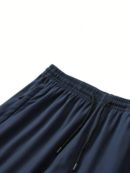 Women's Shorts, Summer Solid Color Quick-Dry Shorts, Zipper Pocket Casual Sports Pants