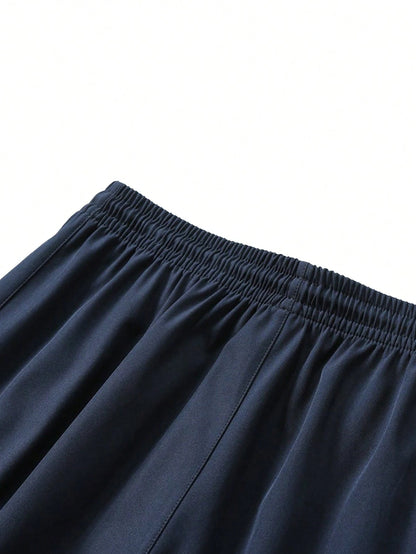 Women's Shorts, Summer Solid Color Quick-Dry Shorts, Zipper Pocket Casual Sports Pants