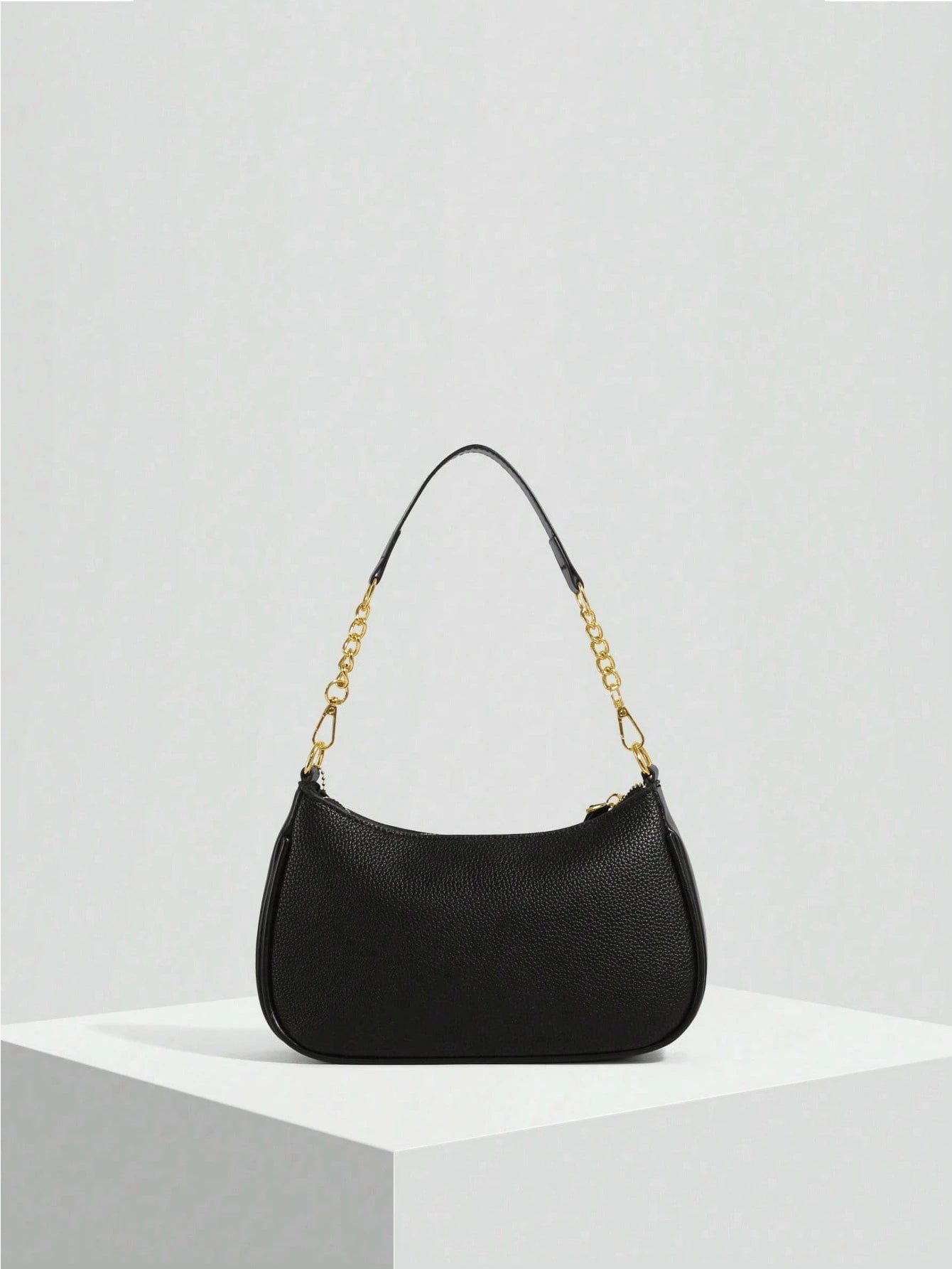 Women's Shoulder Bag  Made Of Solid Color PU Material, Decorated With Letter Accents, Bow, And Pearl Pendant, Cream Bag