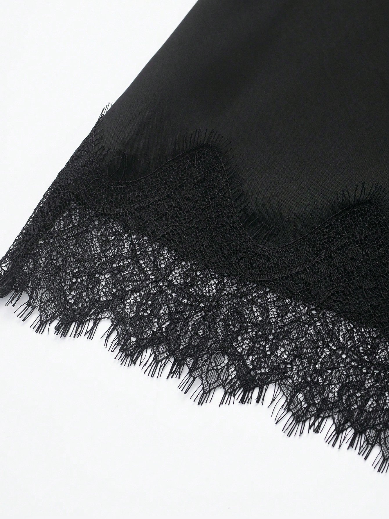 Women's Solid Color Lace Patchwork Casual Versatile Date Night Skirt Black Spring Summer, Aesthetic