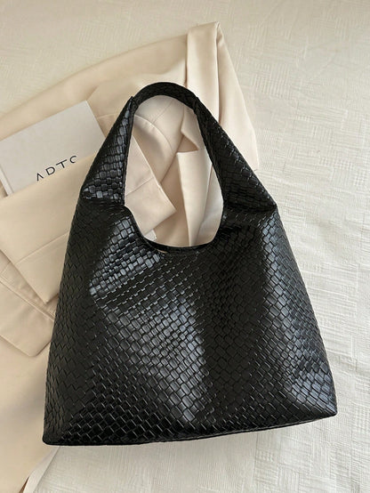 Women's Solid Color PU Leather Fashion Large Capacity Shoulder Bag For Daily Commute, New Fashionable Big Bags For Women, Office,Business Professional Women