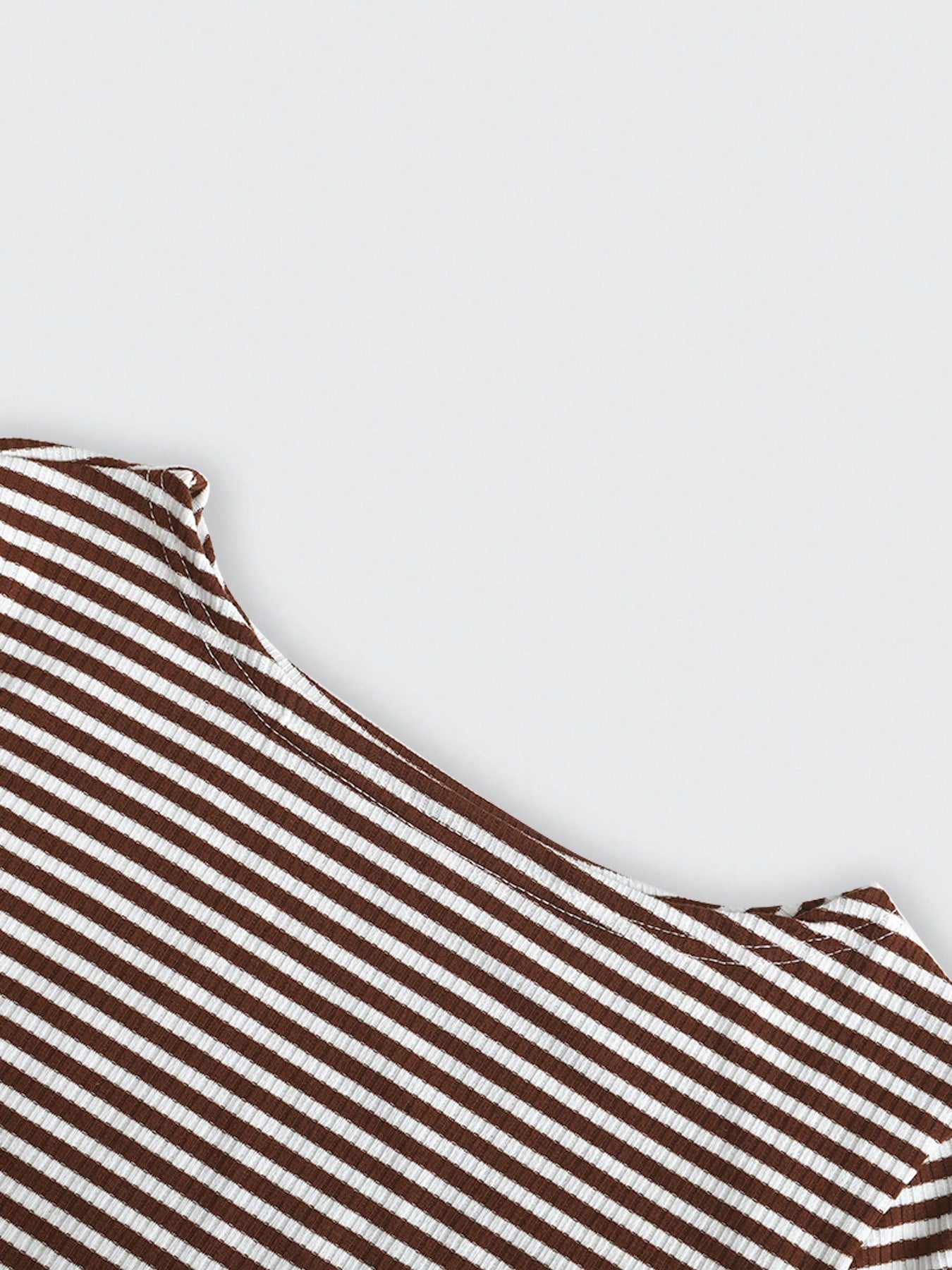 Women's Striped Long Sleeve Casual Blouse, Natural, Versatile, Textured, Relaxed, Elegant, Artistic, Unique, Daily, Outdoor, Striped Spring Brown