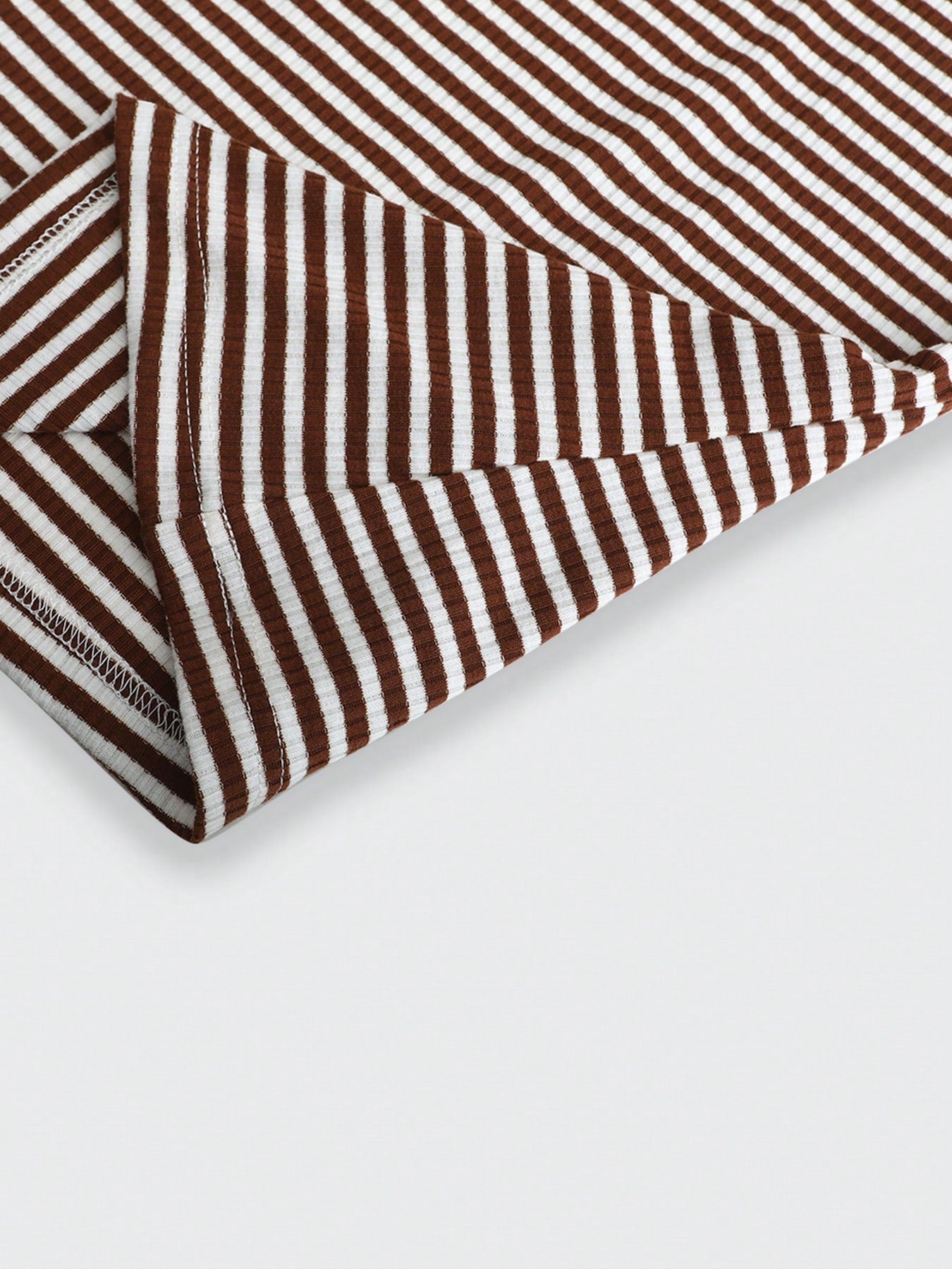 Women's Striped Long Sleeve Casual Blouse, Natural, Versatile, Textured, Relaxed, Elegant, Artistic, Unique, Daily, Outdoor, Striped Spring Brown