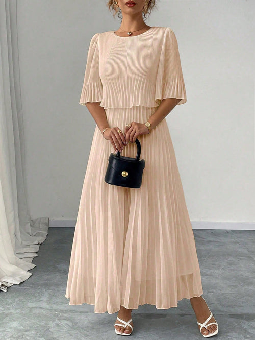 Women's Summer Solid Color Elegant Chiffon Dress