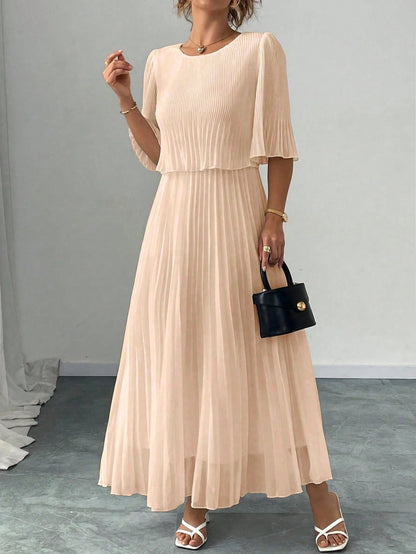 Women's Summer Solid Color Elegant Chiffon Dress