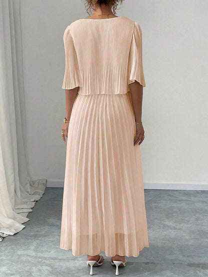 Women's Summer Solid Color Elegant Chiffon Dress
