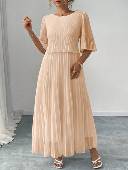 Women's Summer Solid Color Elegant Chiffon Dress