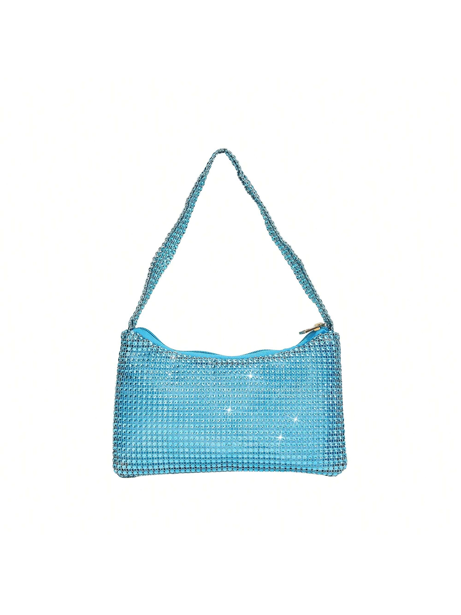Womens Sparkly Rhinestone Evening Bag Sequin Glitter Clutch Evening Handbag Shoulder Bags Purse For Wedding Party Prom